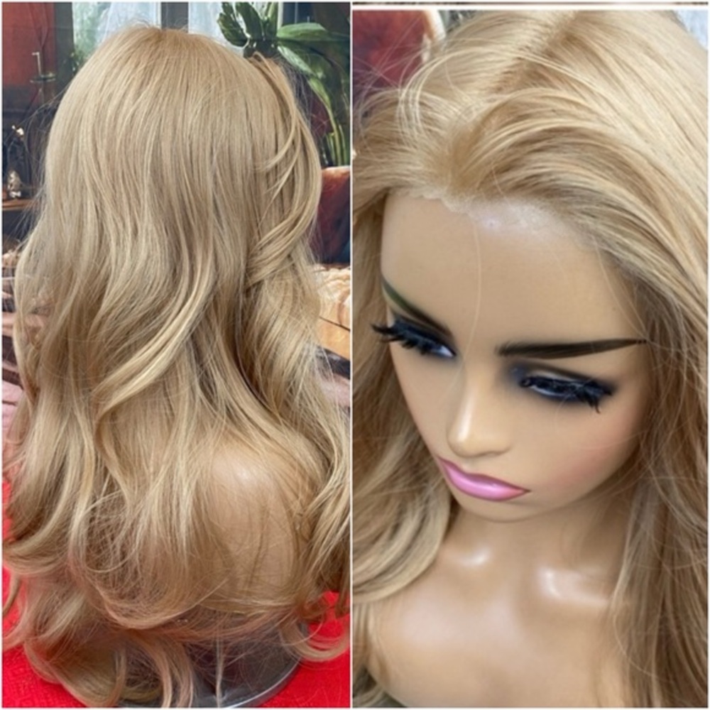 Strawberry blonde lace front wig